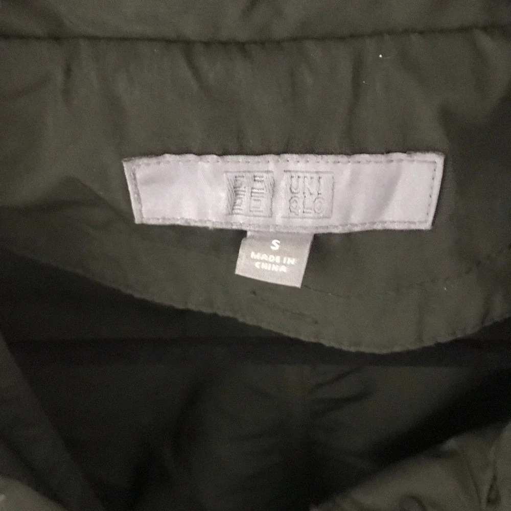 Uniqlo Lightweight Collared Small Rain Coat Wind Proof Jacket Mid Length‎ Green